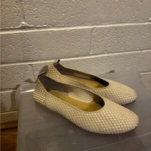 Rothy's Cream Knit Ballet Flats